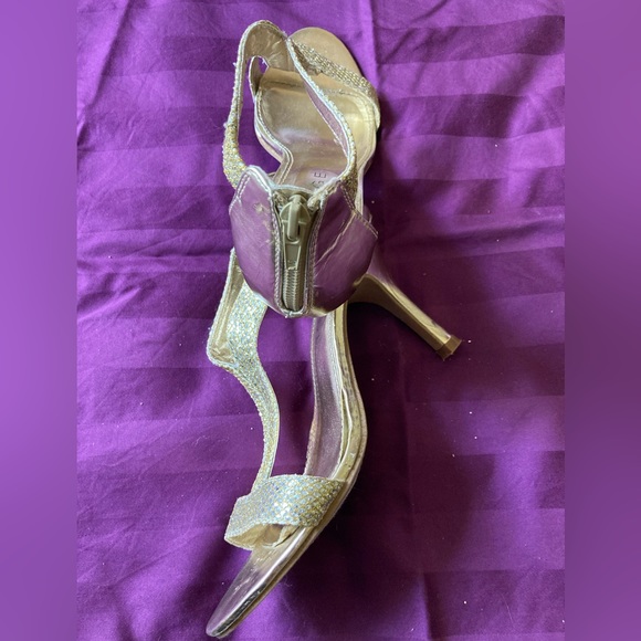 Metallic Gold Katreenia High Heels by Rampage, sz 7 - 3.5” heel - Picture 7 of 11